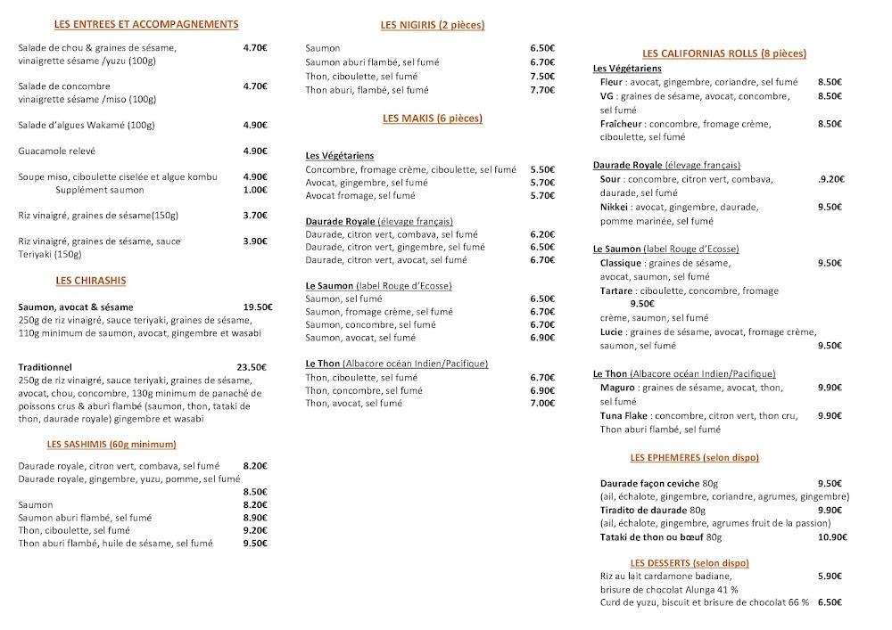 Banzaï Sushi - Menu Image 2